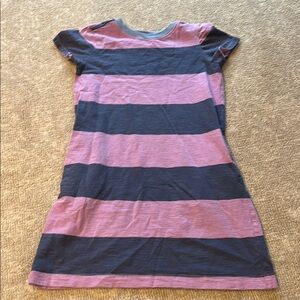 Striped Kids Dress in Pink and Navy